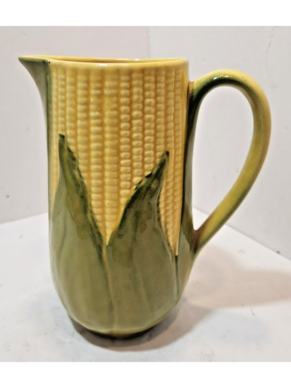Vtg Shawnee Pottery Yellow King Corn # 71 Tall Water Pitcher Novelty Corn Shape